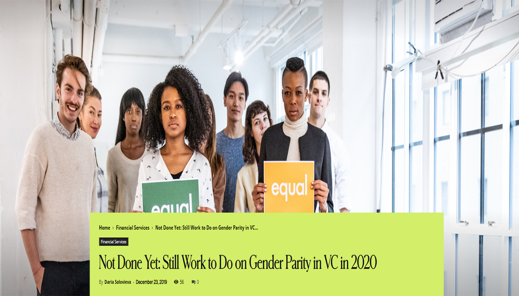 Not Done Yet: Still Work to Do on Gender Parity in VC in 2020
