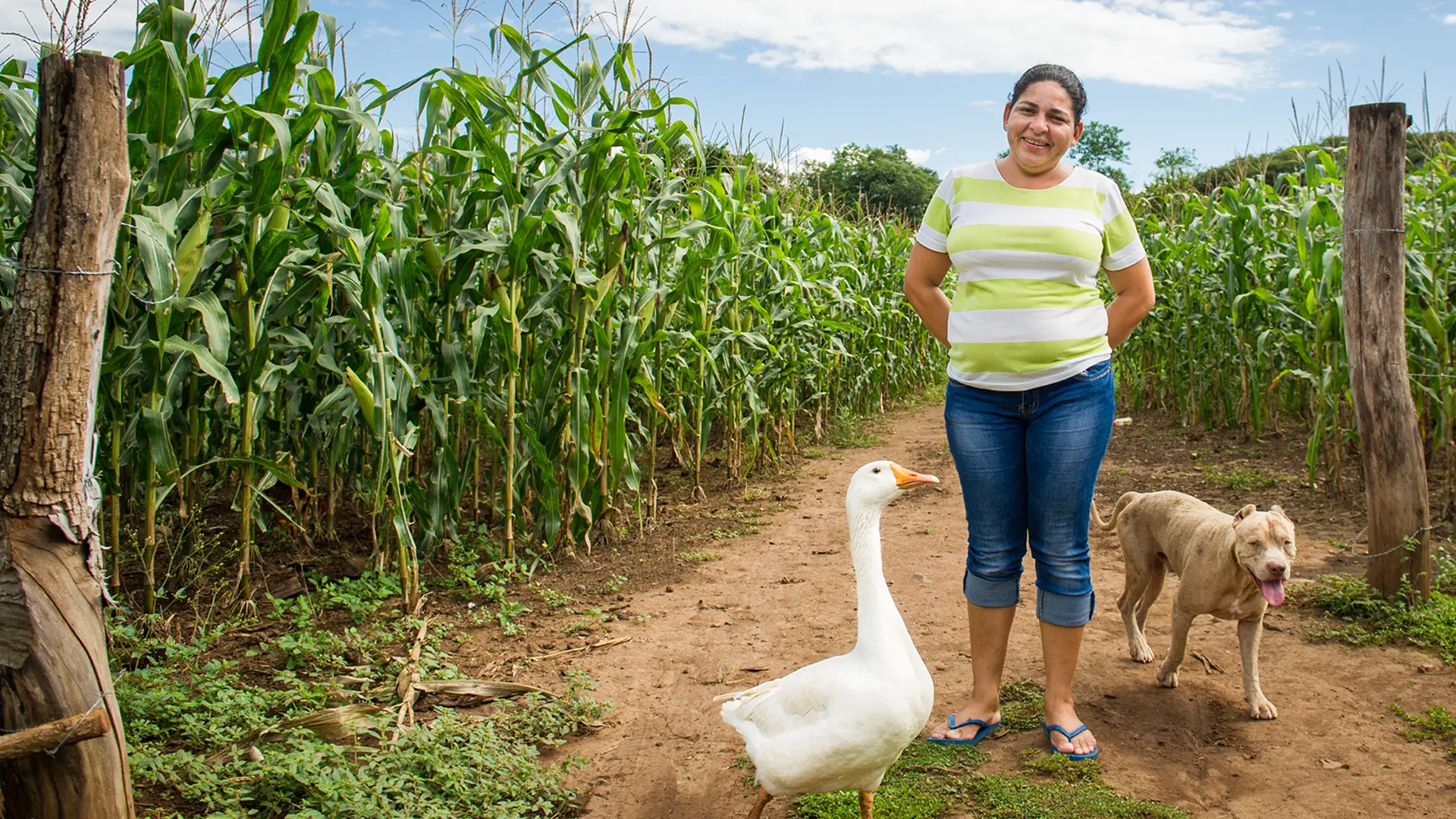 Marlen Yohana Zuniga Perez on her farm